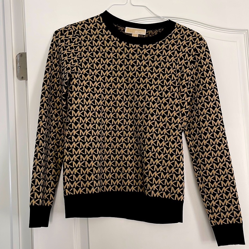 MK black and gold sweater
